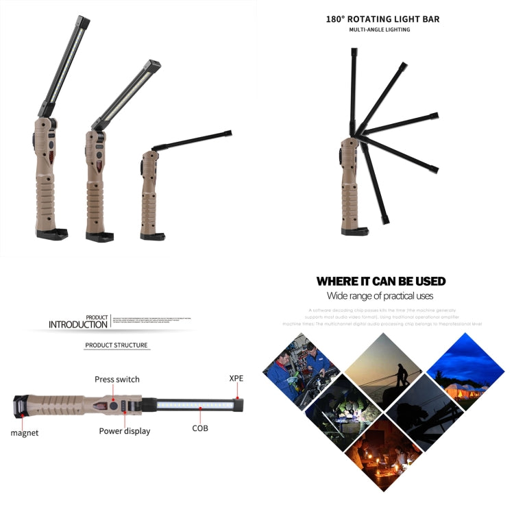 FA-WK06 Multifunctional Rechargeable Folding Work Emergency Light with Power Bank Function, FA-WK06