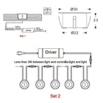 SMD 2835 500-600LM 4000-4500K Deck Light Buried Lamps LED Floor Light Wall Spotlight, Cutout Size: 30x22mm
