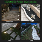 4 PCS 8 LEDs IP65 Waterproof Solar Powered Buried Lamp Garden Villa Garden Lawn Decorative Spotlight
