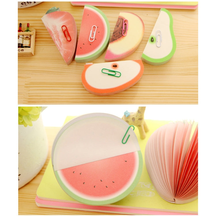 Fruit Notes Stickers, Apple, Watermelon, Peaches, Pear