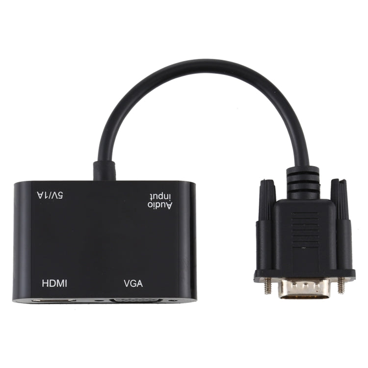 محول 2 في 1 من VGA إلى HDMI + VGA 15 دبوس HDTV مع صوت