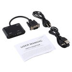 محول 2 في 1 من VGA إلى HDMI + VGA 15 دبوس HDTV مع صوت