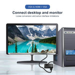 محول 2 في 1 من VGA إلى HDMI + VGA 15 دبوس HDTV مع صوت