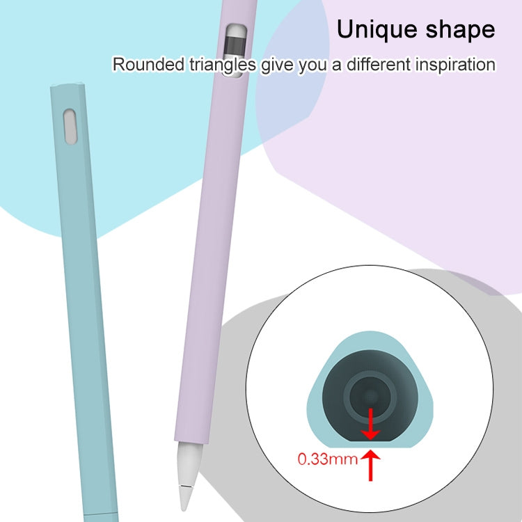 LOVE MEI غطاء حماية سيليكون لقلم Apple Pencil 2 على شكل مثلث، لقلم Apple Pencil 2