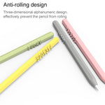 LOVE MEI غطاء حماية سيليكون لقلم Apple Pencil 1 بتصميم أرقام وحروف، لقلم Apple Pencil 1
