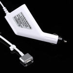شاحن سيارة MagSafe 2 بقوة 85 واط 20 فولت 4.25 أمبير بتوصيل 5 دبابيس على شكل T مع منفذ USB واحد لأجهزة Apple Macbook A1398 / A1424 / MC975 / MC976 / ME664 / ME665، الطول: 1.7 متر، 85 واط 20 فولت 4.25 أمبير