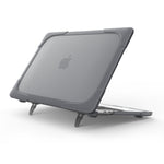 غطاء حماية لابتوب قابل للطي من TPU + PC مع حامل لماك بوك برو 13.3 بوصة (A1708) ونسخة مع شريط اللمس (A1706)، لماك بوك برو 13.3 بوصة مع شريط اللمس