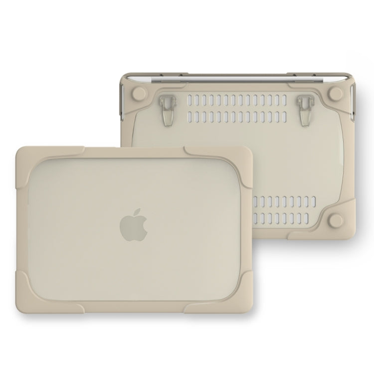 غطاء حماية لابتوب قابل للطي من TPU + PC مع حامل لماك بوك برو 13.3 بوصة (A1708) ونسخة مع شريط اللمس (A1706)، لماك بوك برو 13.3 بوصة مع شريط اللمس