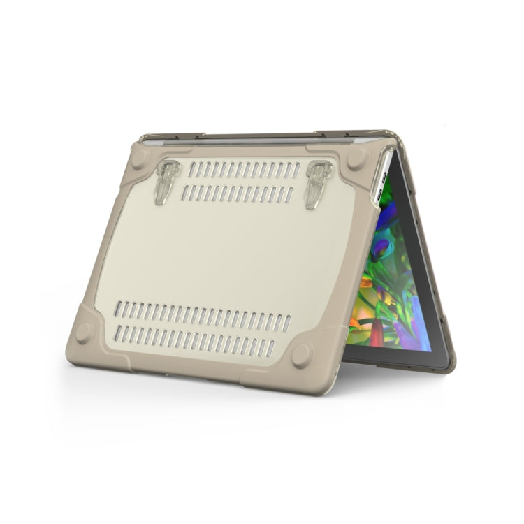 غطاء حماية لابتوب قابل للطي من TPU + PC مع حامل لماك بوك برو 13.3 بوصة (A1708) ونسخة مع شريط اللمس (A1706)، لماك بوك برو 13.3 بوصة مع شريط اللمس