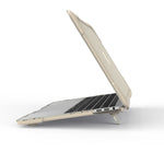 غطاء حماية لابتوب قابل للطي من TPU + PC مع حامل لماك بوك برو 13.3 بوصة (A1708) ونسخة مع شريط اللمس (A1706)، لماك بوك برو 13.3 بوصة مع شريط اللمس