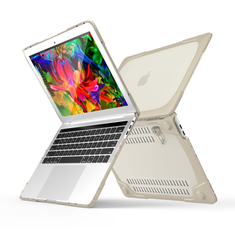 غطاء حماية لابتوب قابل للطي من TPU + PC مع حامل لماك بوك برو 13.3 بوصة (A1708) ونسخة مع شريط اللمس (A1706)، لماك بوك برو 13.3 بوصة مع شريط اللمس