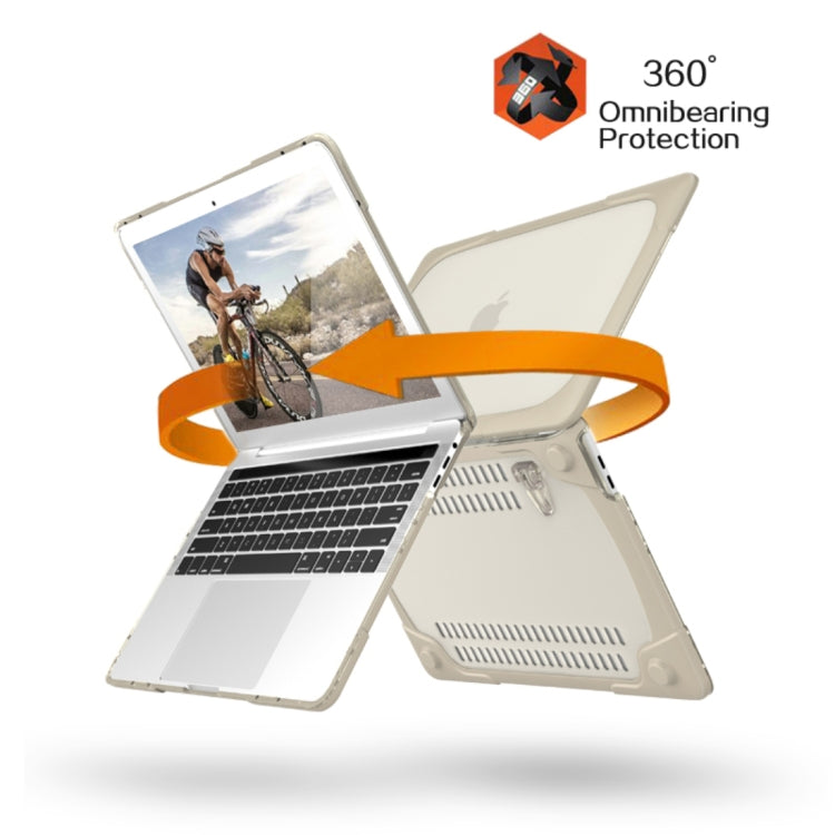 غطاء حماية لابتوب قابل للطي من TPU + PC مع حامل لماك بوك برو 13.3 بوصة (A1708) ونسخة مع شريط اللمس (A1706)، لماك بوك برو 13.3 بوصة مع شريط اللمس