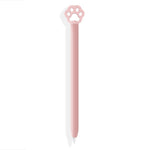 Cute Cartoon Silicone Protective Cover for Apple Pencil 2(Cat Claw Pink), For Apple Pencil 2