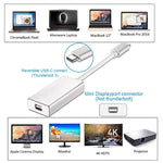 USB-C / Type-C 3.1 Male to Mini DP Female HD Converter, Length: 12cm, Silver, Gold
