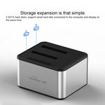 قاعدة نسخ خارجية للقرص الصلب Blueendless SATA USB 3.0 بمقاس 2.5 / 3.5 بوصة مع مكانين