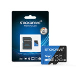 STICKDRIVE 32GB High Speed U1 Blue and Black TF(Micro SD) Memory Card, 32GB