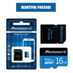MICRODATA 16GB U1 Blue and Black TF(Micro SD) Memory Card, 16GB