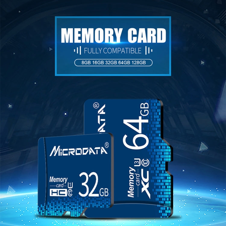 MICRODATA 128GB U3 Blue TF(Micro SD) Memory Card, 128GB