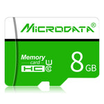 MICRODATA 8GB U1 Green and White TF(Micro SD) Memory Card, 8GB