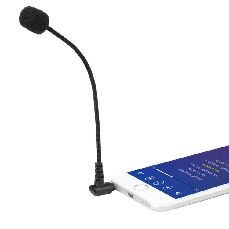 ميكروفون مكثف صغير مرن متعدد الاتجاهات BOYA BY-UM4 بواجهة 3.5 مم للبث المباشر لأجهزة iPhone، Galaxy، Huawei، LG وغيرها من الهواتف الذكية