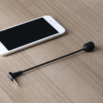 ميكروفون مكثف صغير مرن متعدد الاتجاهات BOYA BY-UM4 بواجهة 3.5 مم للبث المباشر لأجهزة iPhone، Galaxy، Huawei، LG وغيرها من الهواتف الذكية