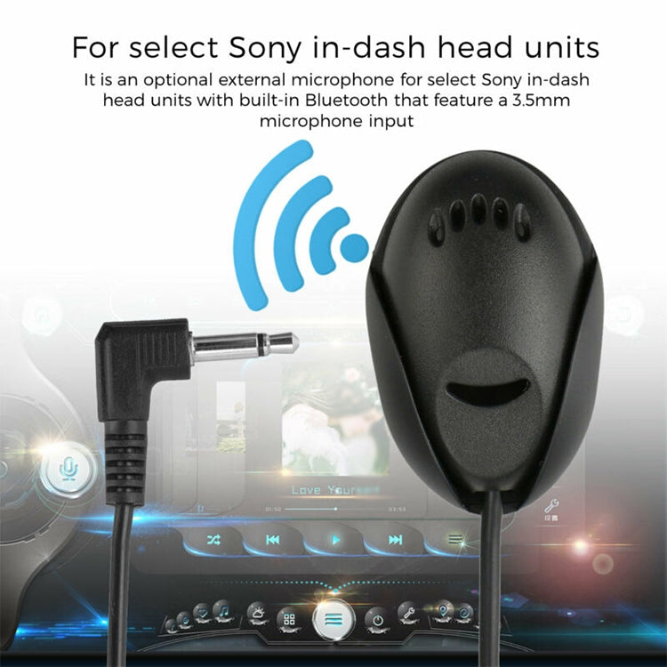 ZJ010MR ميكروفون بلوتوث خارجي بمقبس زاوية 2.5 مم أحادي، مكبر صوت ملاحة GPS للسيارة، الطول: 3 م، 2.5 مم