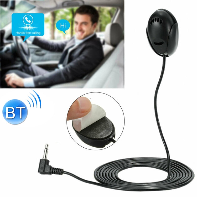 ZJ010MR ميكروفون بلوتوث خارجي بمقبس زاوية 3.5 مم أحادي، مكبر صوت ملاحة GPS للسيارة، الطول: 3 م، 3.5 مم