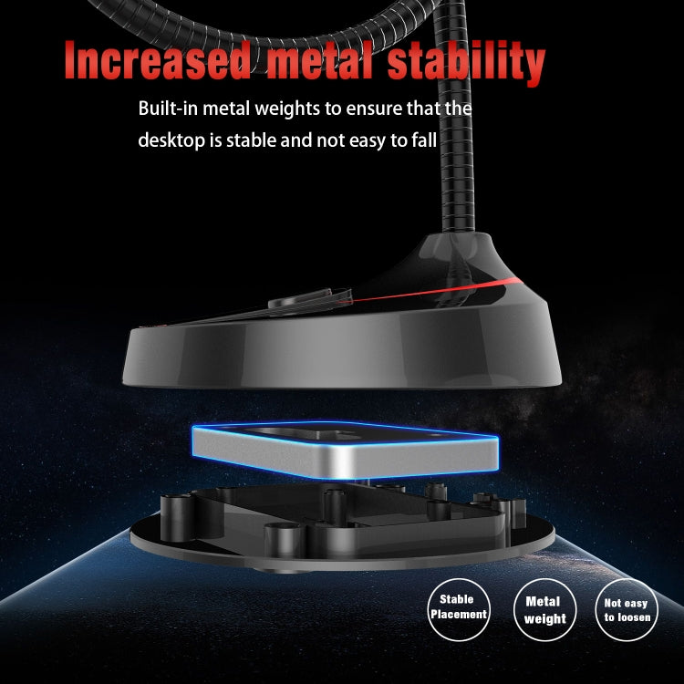 HXSJ F12 360 Degrees Bendable Drive-free USB Computer Microphone, Cable Length: 2.2m