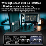 ميكروفون USB خارجي مع بطاقة صوت حرة TEYUN Q-22، Q-22