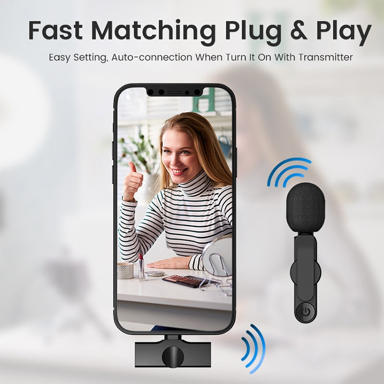 ميكروفون لاسلكي صغير لافالير USB-C / Type-C EP033T، EP033T Type-C
