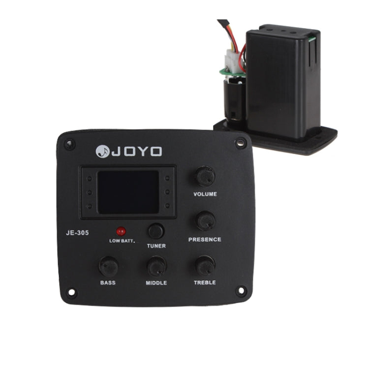 JOYO JE-305 Guitar Pickup 4-Band EQ Preamp Tuner Pickup Equalizer with Tuning Function, JE-305