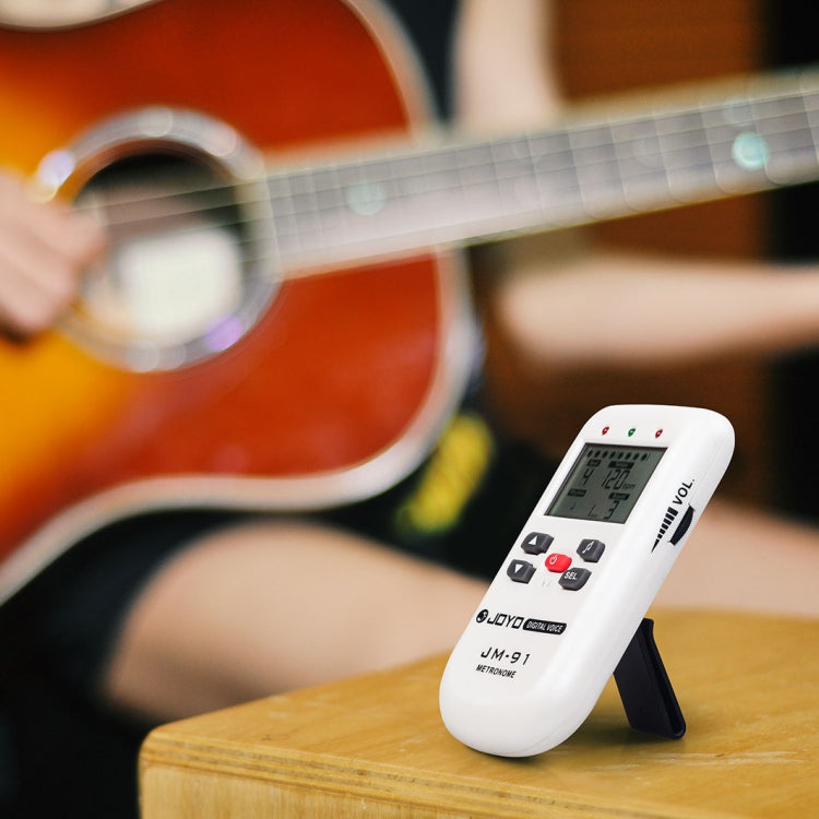 JOYO JM-91 Mini Portable Multi-functional Vocal Metronome Electronic Digital Metronome Tone Generator Tuner for Guitar Violin Ukulele, JM-91 (White)