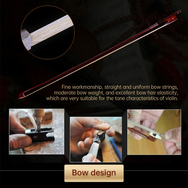 4/4 Full Size Acoustic Violin Handmade Solid Wood Violin, Violin