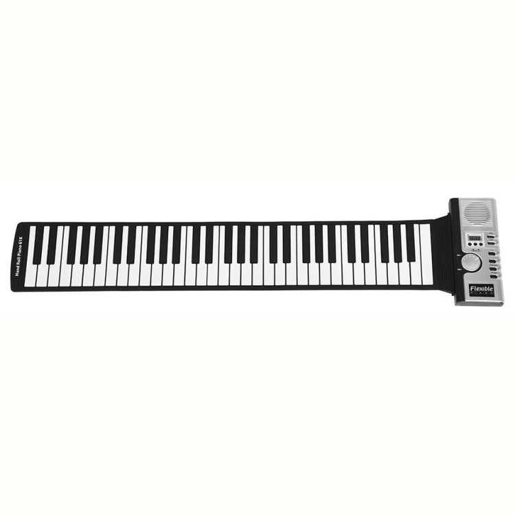 61 Keys Portable Flexible Roll Up Electronic Soft Keyboard Piano with Speakers, 61 Keys
