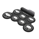 Portable Silicone Hand Roll USB Electronic Drum, Black Icon Version, Electronic Drum Black Icon Version