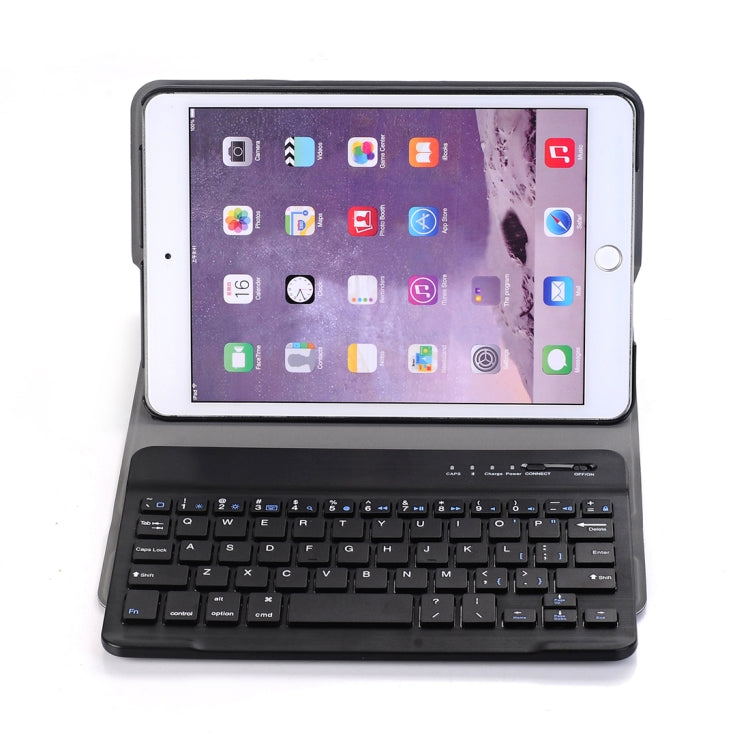 حافظة تابلت ABS فائقة النحافة قابلة للطي أفقيًا + لوحة مفاتيح بلوتوث لجهاز iPad mini 3 / 2 / 1