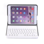حافظة تابلت ABS فائقة النحافة قابلة للطي أفقيًا + لوحة مفاتيح بلوتوث لجهاز iPad mini 3 / 2 / 1