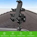 M10 Bolt Ball-Head Motorcycle Multi-function Eight-jaw Aluminum Phone Navigation Holder Bracket, M10 Bolt