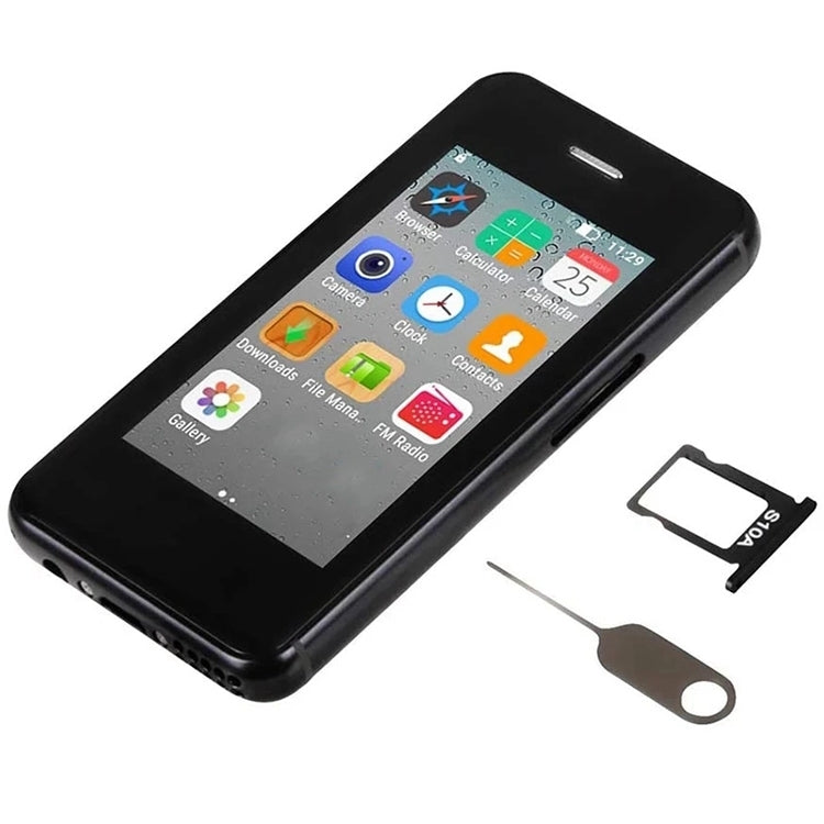 2,45 pouces, Android 5.1, processeur quadricœur MTK6580, compatible Bluetooth/Wi-Fi, réseau : 3G