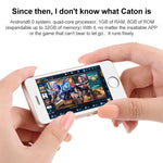 2,45 pouces, Android 5.1, processeur quadricœur MTK6580, compatible Bluetooth/Wi-Fi, réseau : 3G