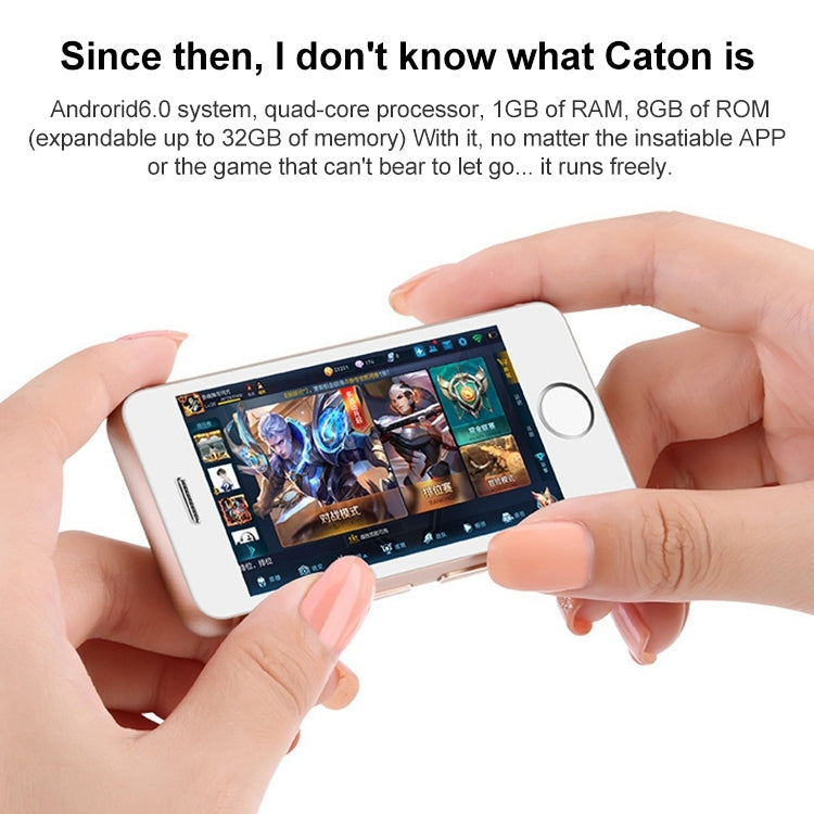 2,45 pouces, Android 5.1, processeur quadricœur MTK6580, compatible Bluetooth/Wi-Fi, réseau : 3G