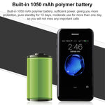 2,45 pouces, Android 5.1, processeur quadricœur MTK6580, compatible Bluetooth/Wi-Fi, réseau : 3G