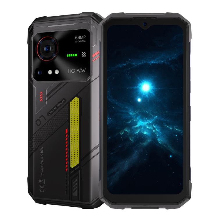 HOTWAV Hyper 7 Rugged Phone, 8 GB + 256 GB, 10800 mAh, 6,6 Zoll, Android 14, MediaTek Dimensity 7050 5G, Netzwerk: 5G, OTG, NFC