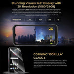 HOTWAV Hyper 7 Rugged Phone, 8 GB + 256 GB, 10800 mAh, 6,6 Zoll, Android 14, MediaTek Dimensity 7050 5G, Netzwerk: 5G, OTG, NFC