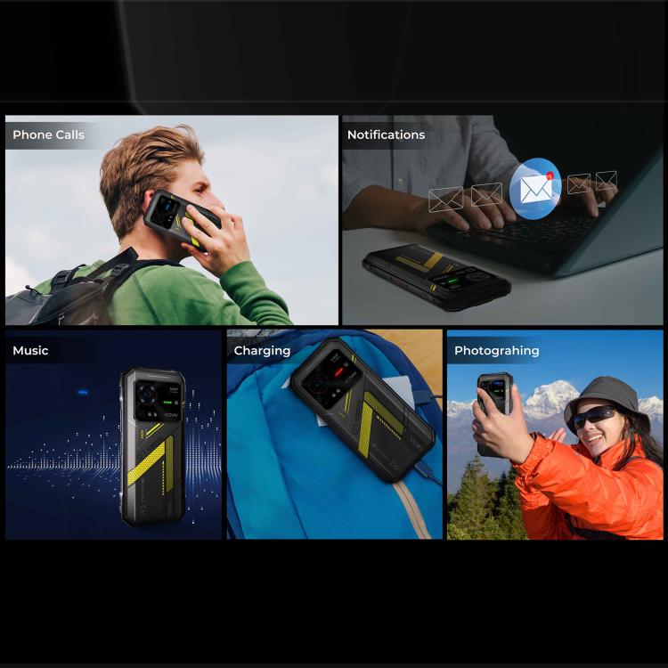 HOTWAV Hyper 7 Rugged Phone, 8 GB + 256 GB, 10800 mAh, 6,6 Zoll, Android 14, MediaTek Dimensity 7050 5G, Netzwerk: 5G, OTG, NFC