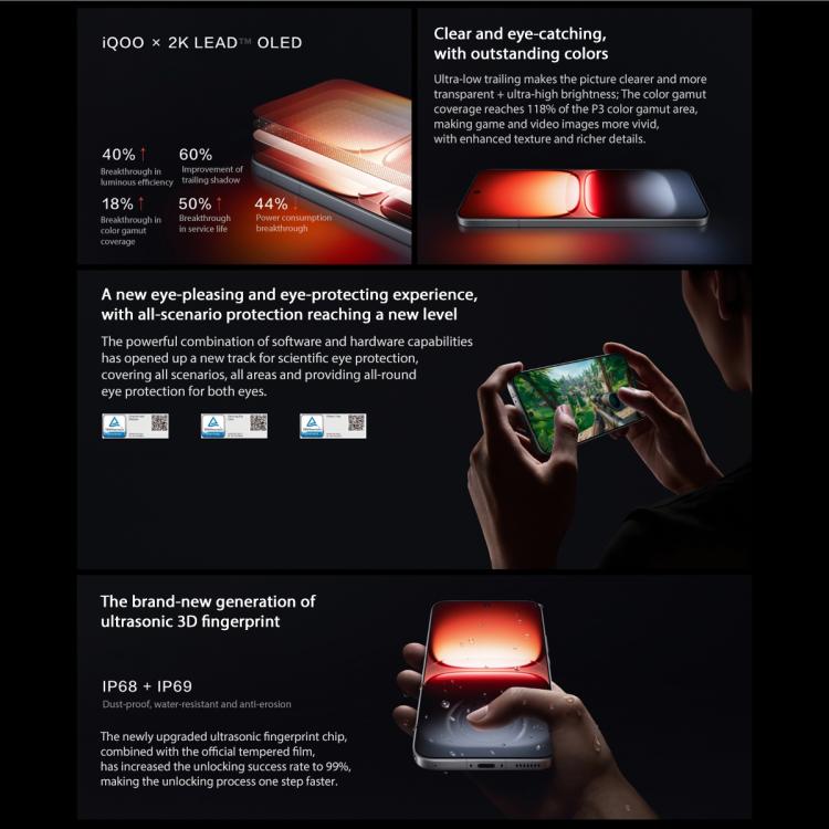 vivo iQOO 15, 12GB+512GB, 6.85 inch Android 16 OriginOS 6 Snapdragon 8 Elite Gen 5 Octa Core, OTG, NFC, Network: 5G, Support Google Play, 12GB+512GB