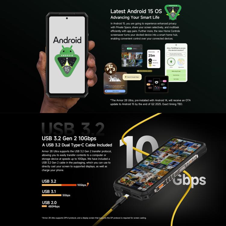 Ulefone Armor 28 UltraThermal Version  Rugged Phone, 16GB+1TB, Night Vision, 10600mAh, 6.67 inch Android 14 MediaTek Dimensity 9300+ Octa Core, Network: 5G, NFC, Armor 28 Ultra Thermal Version