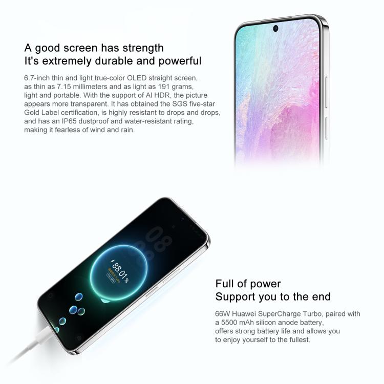 Huawei nova 14 Vitality, 12GB+512GB, Side Fingerprint Identification, 6.7 inch HarmonyOS 5.1, NFC, OTG, Not Support Google Play, nova 14 Vitality, 12GB+512GB