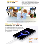 Ulefone Note 18 Pro, 6 GB + 256 GB, Gesichtserkennung &amp; seitlicher Fingerabdrucksensor, 6,78 Zoll, Android 14, MediaTek Helio G91 MTK6769 Octa-Core-Prozessor, Netzwerk: 4G, Dual-SIM, OTG, NFC