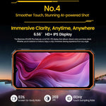 Blackview BV6200 Plus, 8 GB + 256 GB, IP68/IP69K/MIL-STD-810H, 6,56 Zoll, Android 14, Unisoc UMS9230 T606 Octa-Core-Prozessor, Netzwerk: 4G, OTG, NFC